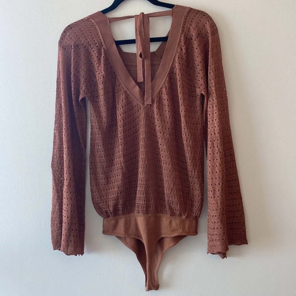 Free People Prancing In Pointelle Bodysuit